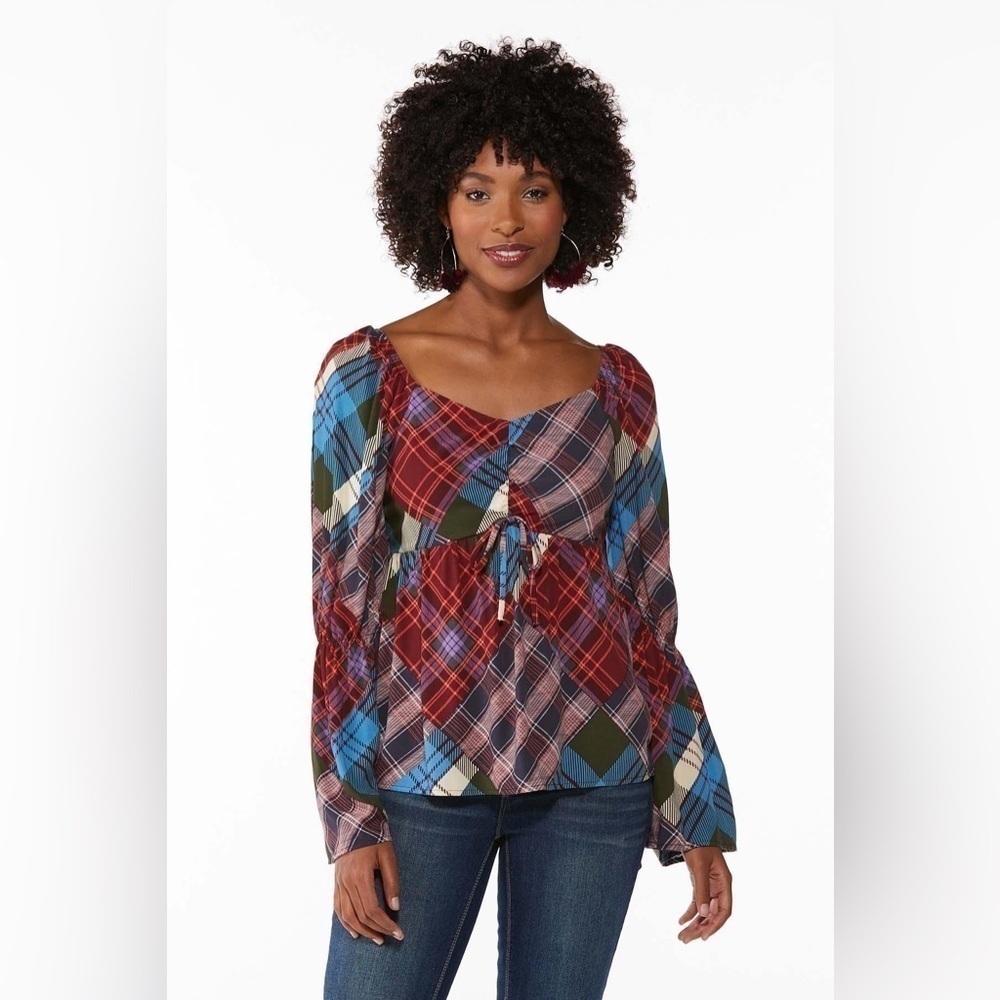 Bell sleeve poet top shirts and amp blouses Cato fashion